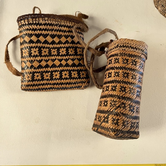 Two small woven basket/purses. - Picture 1 of 3